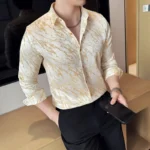 High Quality Tie Dye Men's Shirt Summer Long Sleeve - Image 3