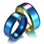 Men’s Silver Color Black Stainless Steel Ring