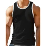 Gym Training Black Men Fitness Vest Activewear For Men