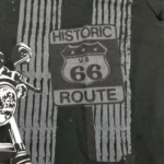 Route 66 American Flag Motorcycle Skull Rider T-Shirt 100% Cotton O-Neck - Image 4