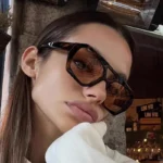 Fashion Vintage Square Sunglasses s Women Men Square Punk Polygon Eye Glasses - Image 3