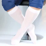 Mens Sexy Striped Knee High Socks Wear - Image 4