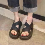 Low Non-slip Green Slippers Summer Shoes Woman And Sandals - Image 4