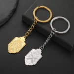 LIKGREAT Crown Lion Keychain Hip Hop Keyring Stainless Steel Royal King Jewelry for Men