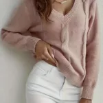 Autumn And Winter V-Neck High-Grade