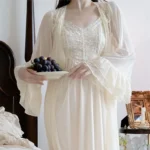 Womens Sexy Slip Nightdress Autumn Princess Sleepshirts Vintage - Image 4