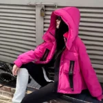 Hooded Down Jacket Women's Clothing - Image 4