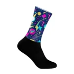 Retro Geometric Cycling Socks