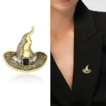 Witch Hat Alloy Brooch Holiday Party Banquet Women's Blazer Dress - Image 2