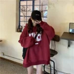 Hooded Hoodies Women Print Letter Sweatshirt Pullovers - Image 4
