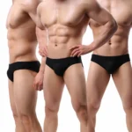 Solid Color Sexy Men's Low Waist Briefs Underwear