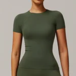 Seamless Women Yoga Top Sexy Sport T Shirts Fitness Clothes Short Sleeve - Image 2