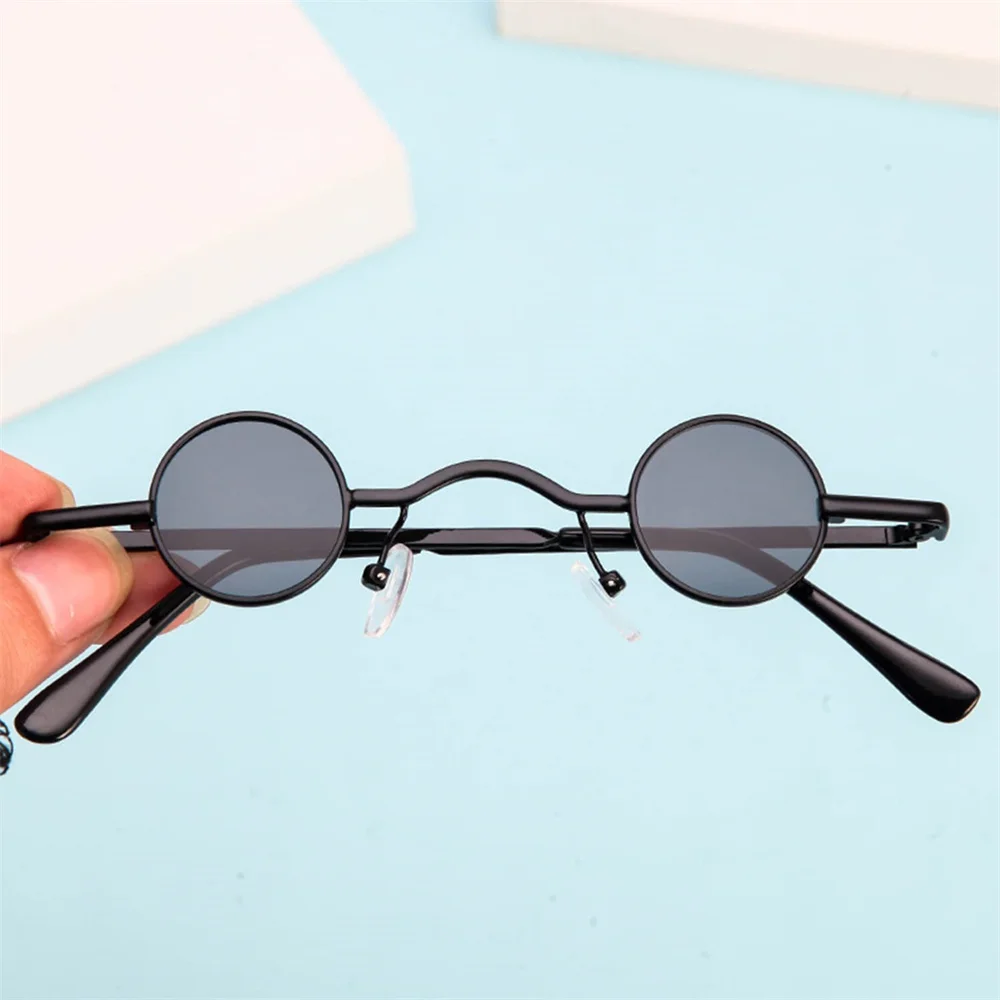 kf-S9ff3c1da5e8b441391144813ef7edb43a Small Round Rock Punk Sunglasses for Men - Image 1