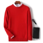 Simple Men Sweater 100% Merino Wool Pullover - Image 3