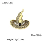 Witch Hat Alloy Brooch Holiday Party Banquet Women's Blazer Dress - Image 4