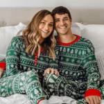 2025 Christmas Family Pajamas Set Green Family Look Matching Adult Women - Image 3