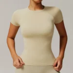 Seamless Women Yoga Top Sexy Sport T Shirts Fitness Clothes Short Sleeve - Image 5