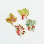 Women High-end Luxury Maple Leaf Brooch Elegant Botanical Series Pin - Image 6