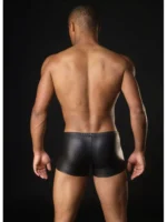 M-XXL Faux PU Leather Convex Pouch Mens Boxer Briefs Shorts - Image 6