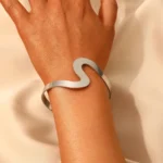 Personality Gold Color Double Layer S Hollowed-out Bangles - Image 4