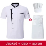 Short Sleeve Chef Jacket Set - Image 3