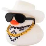 Car Dashboard Decoration Colorful Cowboy Hat Rubber Ducks