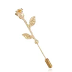 Men Rose Flower Fashion Handcrafted Blazer Suit Lapel Jewelry Clothes - Image 4