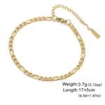 Lucktune Fashion Stainless Steel Simple Figaro Bracelet Men Women's Hand Bracelets - Image 6