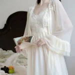 Womens Sexy Slip Nightdress Autumn Princess Sleepshirts Vintage - Image 3