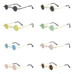 Small Round Rock Punk Sunglasses for Men - Image 2
