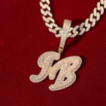 Custom Iced Out Brush A-Z Letter Punk Hip Hop Jewelry Personalized Name Pendant