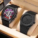 2PCS/SET Men's Watch Accessories Fashion Business Exquisite Luxury Quartz Watch