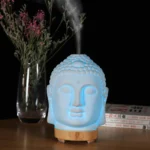 100ml Essential Oil Diffuser Buddha Head Humidifier With Night Lamp Aromatherapy - Image 4