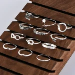 22Styles Vintage Rings Set For Women Boho Moon Star Knuckle Finger Ring - Image 3
