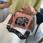 Designer Luxury Brand Handbags Crossbody Bags Elephant Embroidered Bags for Women - Image 3