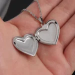 Fnixtar Mirror Polish Stainless Steel Love Heart Photo Frame DIY - Image 5