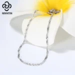 Rinntin 14K Gold 925 Sterling Silver 1.5mm Twisted Singapore Rope Chain Diamond-cut Thin - Image 3