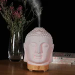 100ml Essential Oil Diffuser Buddha Head Humidifier With Night Lamp Aromatherapy - Image 2