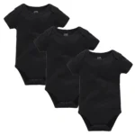 Kavkas 3PCS 5PCS Baby Boys Girls Clothes Solid White Short Sleeve Cotton Baby - Image 2
