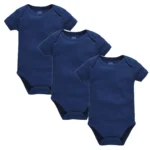 Kavkas 3PCS 5PCS Baby Boys Girls Clothes Solid White Short Sleeve Cotton Baby - Image 3