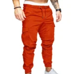 Dropshipping!New Fashion Men Jogger Pants Casual Solid Color Pockets Waist - Image 6