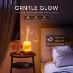Essential Oil Diffuser Mini Aromatherapy Air Humidifier With 10ml Essential Oil, Hand Blown Glass Cover - Image 6