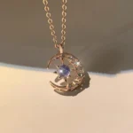 LATS Star Moon Pendant Necklaces for Women Simple Clavicle Chain - Image 5