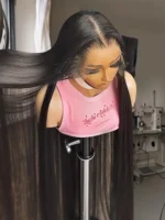 13x6 Straight Lace Front Wigs Human Hair Pre Plucked 13x4 HD Transparent Frontal
