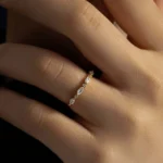 Huitan Simple Stylish Female Finger-ring with Marquise Round Cubic - Image 5