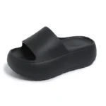 2026Unisex Bathroom Slippers Cloud Cushion Slides Summer Flat Sandals Thick Platform - Image 5