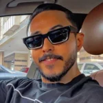 Ruiao 2026 fashion black small rectangular thick frame sunglasses for men - Image 2