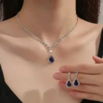 3 Wedding Season Women's Fashion Droplet Necklace and Earring - Image 2