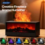 Simulated Fireplace Aroma Diffuser Essential Oil Flame Air Humidifier Remote Contro