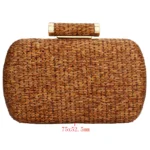 Straw Weave Woven Shoulder Bag For Women Beach Holiday Casual Handbag Ladies Wedding - Image 2